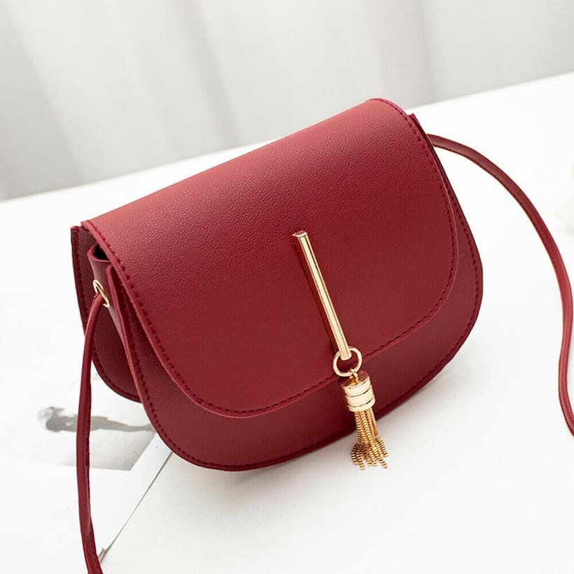 womens sling bag red